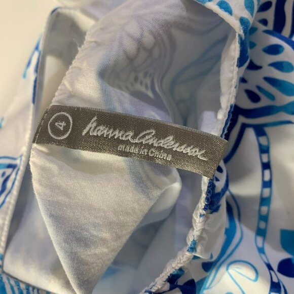 Hanna Andersson Blue Sleeveless Butterflies & Flowers Summer Dress - Picture 3 of 12